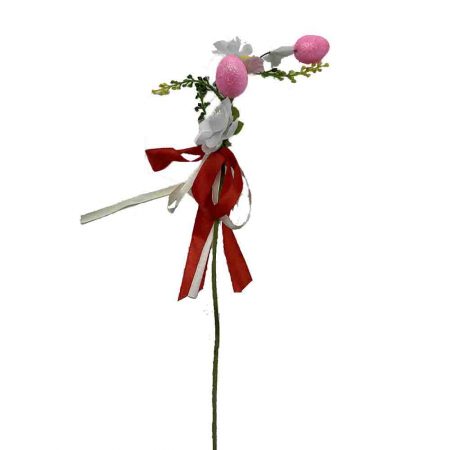 Πασχαλινό Λουλούδι με Αυγά Ροζ